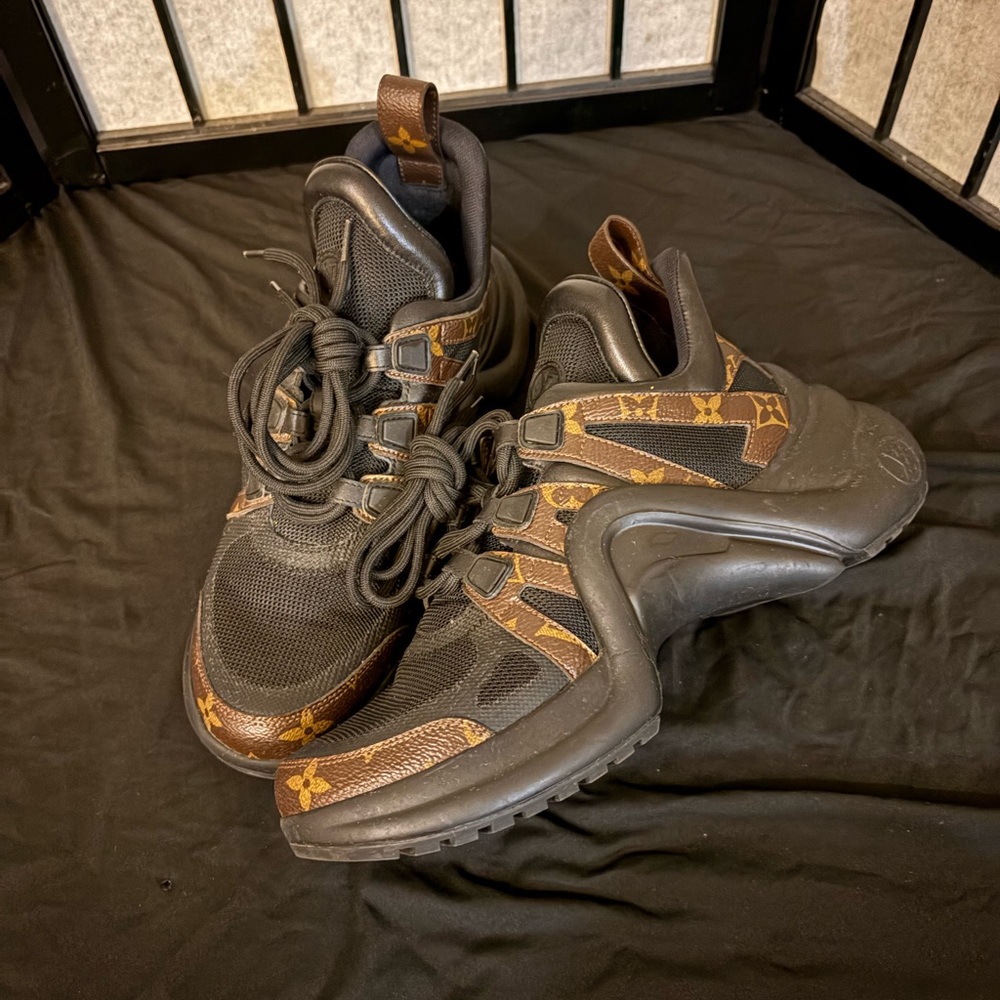 Louis Vuitton Black and Brown Archlight Sneakers - Picture 4 of 6
